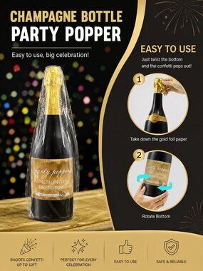 CHAMPAGNE BOTTLE PARTY POPPER